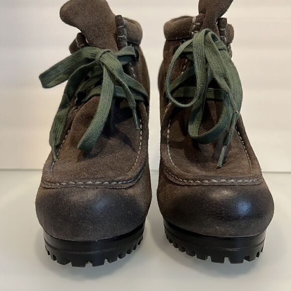 ASH Green Suede Lace Up High Heel Booties Size 39 EU/ 8 US - Picture 7 of 14